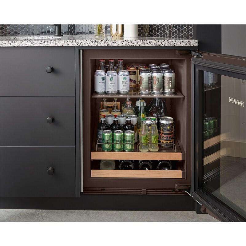 Sub-Zero Designer Series 24 in. 5.5 cu. ft. Built-In Undercounter Beverage Center with Adjustable Shelves & Digital Control Right Hinged - Custom Panel Ready, , hires