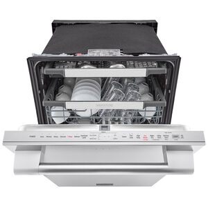 Signature Kitchen Suite 24 in. Top Control Smart Dishwasher with 40 dBa Sound Level, 3rd-Rack & Dynamic Heat Dry - Stainless Steel, , hires