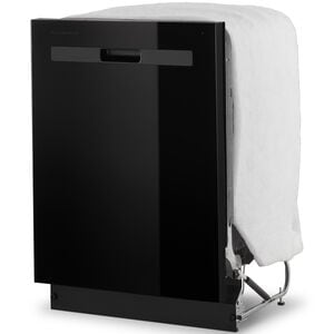 Whirlpool 24 in. Top Control Dishwasher with 55 dBa Sound Level & Pocket - Black, Black, hires