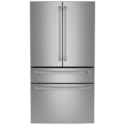 Cafe 36 in. 28.7 cu. ft. Smart 4-Door French Door Refrigerator with Internal Water Dispenser - Stainless Steel | CGE29DP2TS1