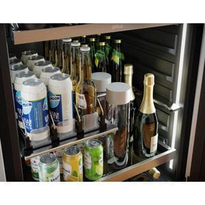 Zephyr Presrv Series 24 in. Built-In/Freestanding 5.6 cu. ft. Compact Beverage Center with Adjustable Shelves & Digital Control - Stainless Steel, , hires
