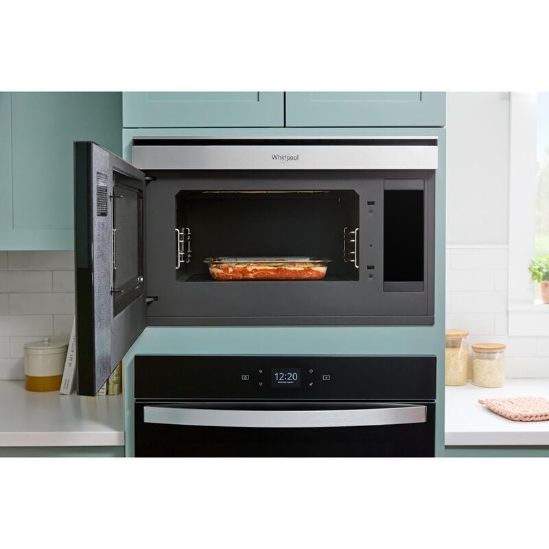 Whirlpool 30 in. 1.1 cu. ft. 1000W Smart Built-In Microwave with Convection & Sensor Cooking - Fingerprint Resistant Stainless, , hires