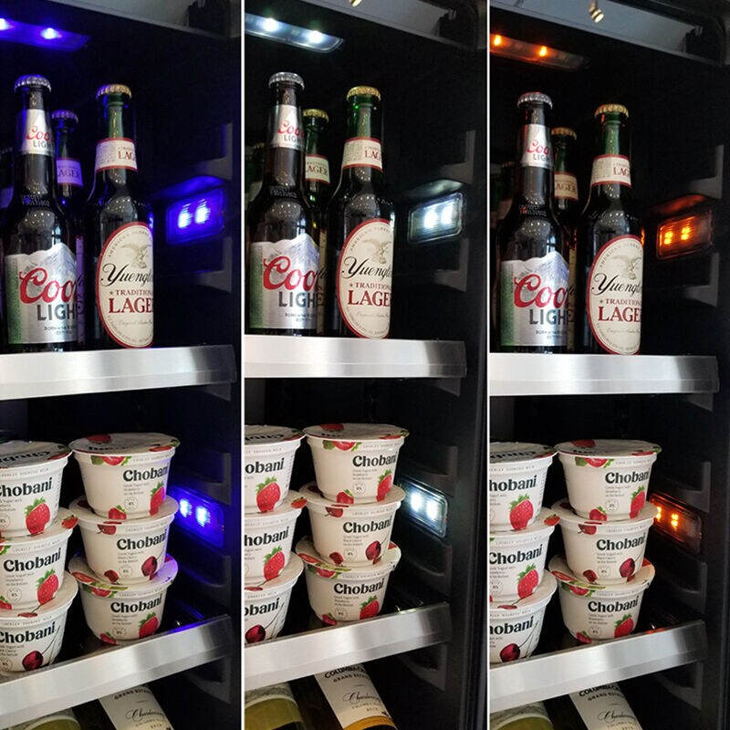 XO 24 in. Built-In/Freestanding Beverage Center with Pull-Out Shelves & Digital Control Left Hinged - Stainless Steel, Stainless Steel, hires