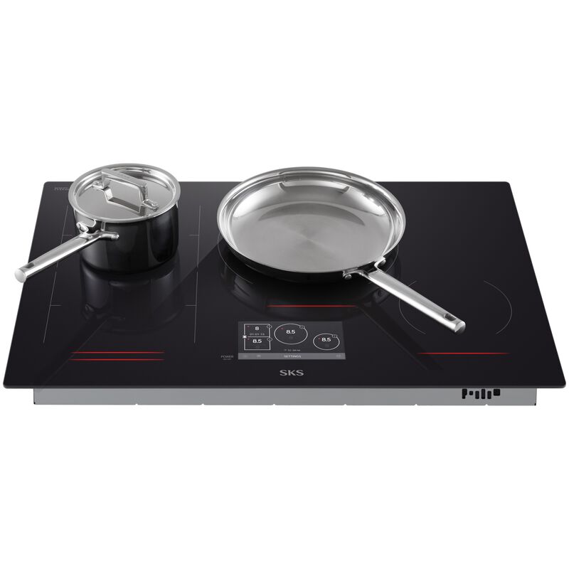 SKS 30 in. 4-Burner Smart Induction Cooktop with Simmer Burner & Power Burner - Black, , hires