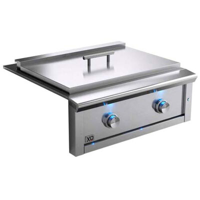 XO Pro-Grade 30 in. Built-In Natural Gas Flat Top Griddle - Stainless Steel | XOGRIDDLE30N