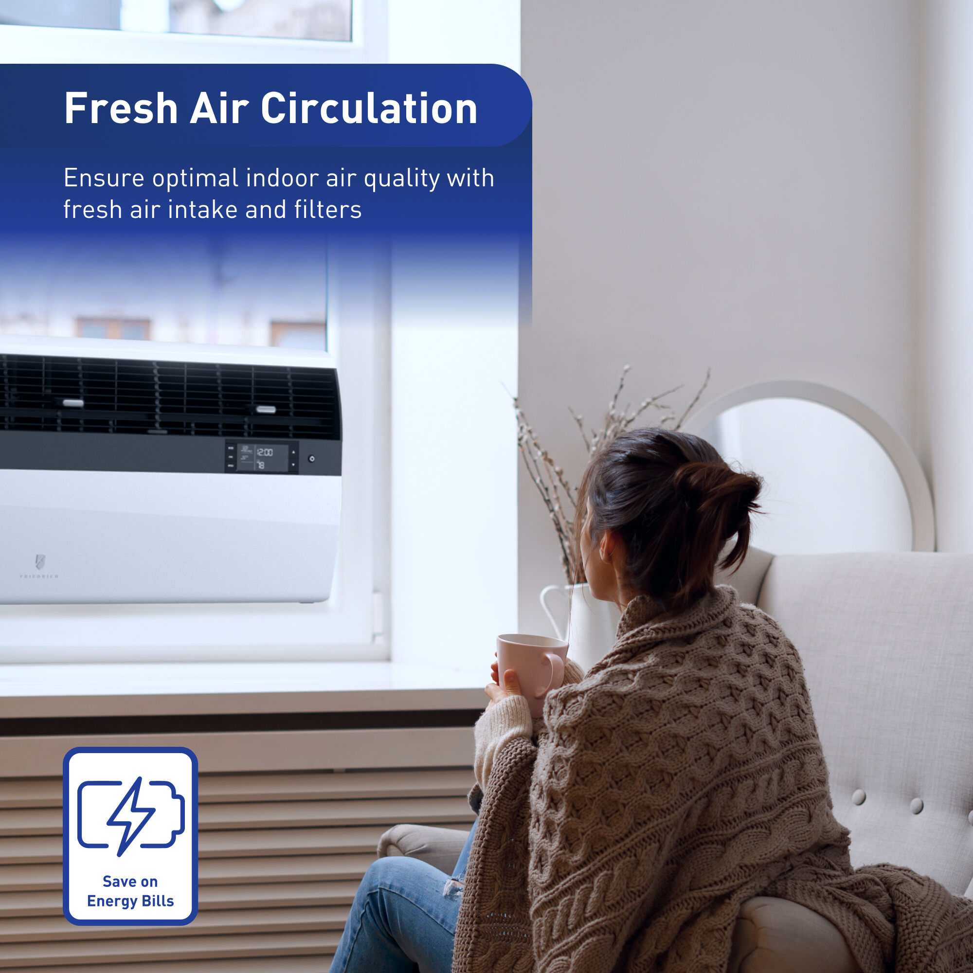 window air conditioner fresh air intake