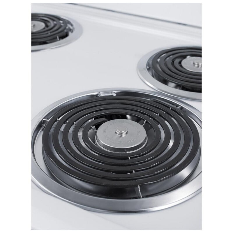 Summit 20 in. 2.3 cu. ft. Electric Range with Coil Burners - White, , hires