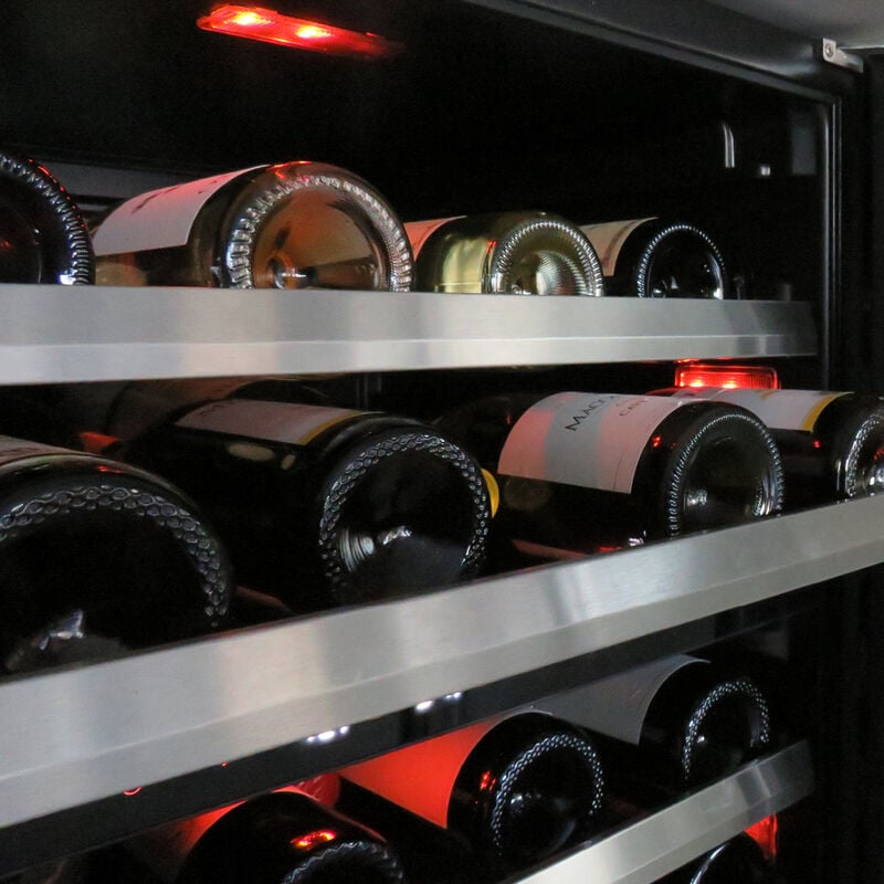 XO 15 in. Undercounter Wine Cooler with Metal Racks, Single Temperature Zone & 34 Bottle Capacity - Stainless Steel, Stainless Steel, hires