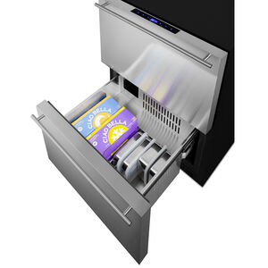 Summit 24 in. 3.3 cu. ft. Outdoor Double Refrigerator & Freezer Drawer - Stainless Steel/Panel Ready, , hires