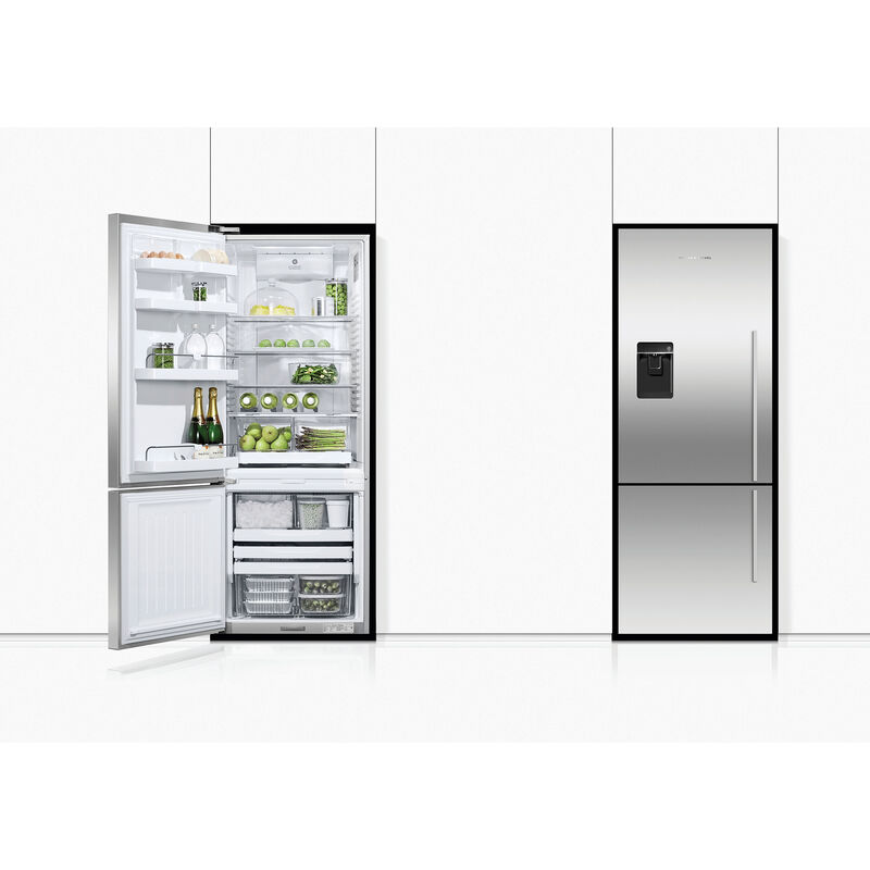Fisher & Paykel Series 5 25 in. 13.5 cu. ft. Smart Counter Depth Bottom Freezer Refrigerator with Water Dispenser - Stainless Steel, , hires