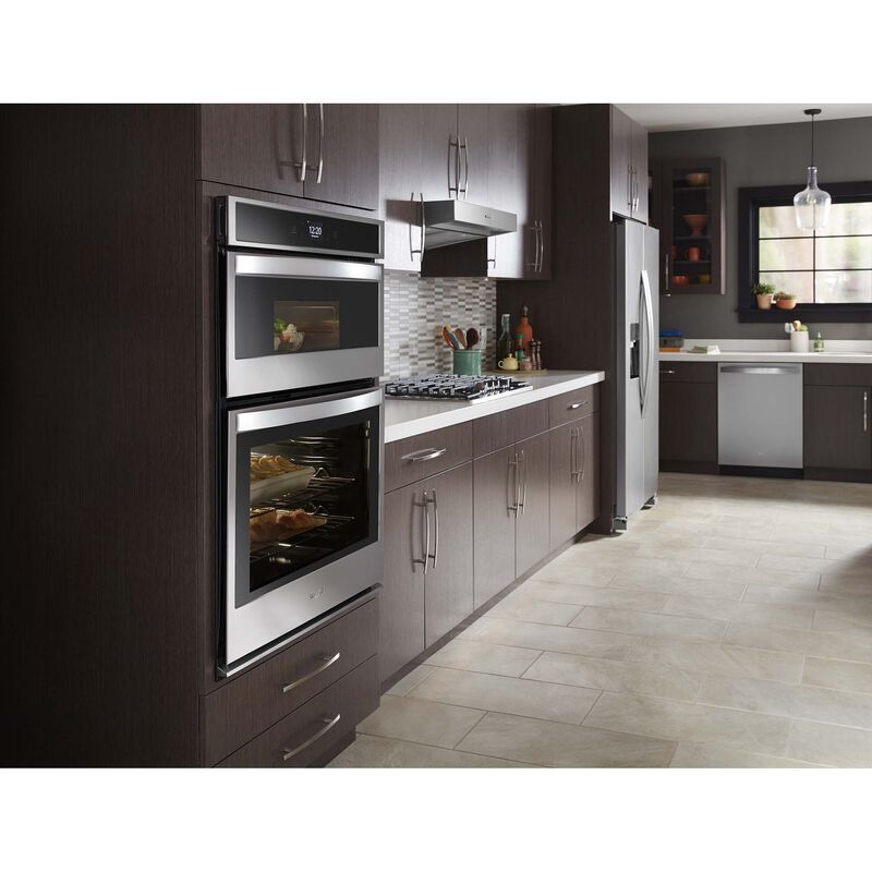 Slim Banyan totaal Whirlpool 30 in. 6.4 cu. ft. Electric Smart Oven/Microwave Combo Wall Oven  With Self Clean - Stainless Steel | P.C. Richard & Son