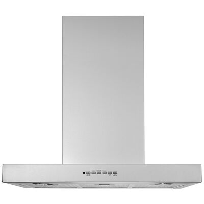 GE 30 in. Chimney Style Range Hood with 4 Speed Settings & 2 LED Light - Stainless Steel | UVW8301SLSS