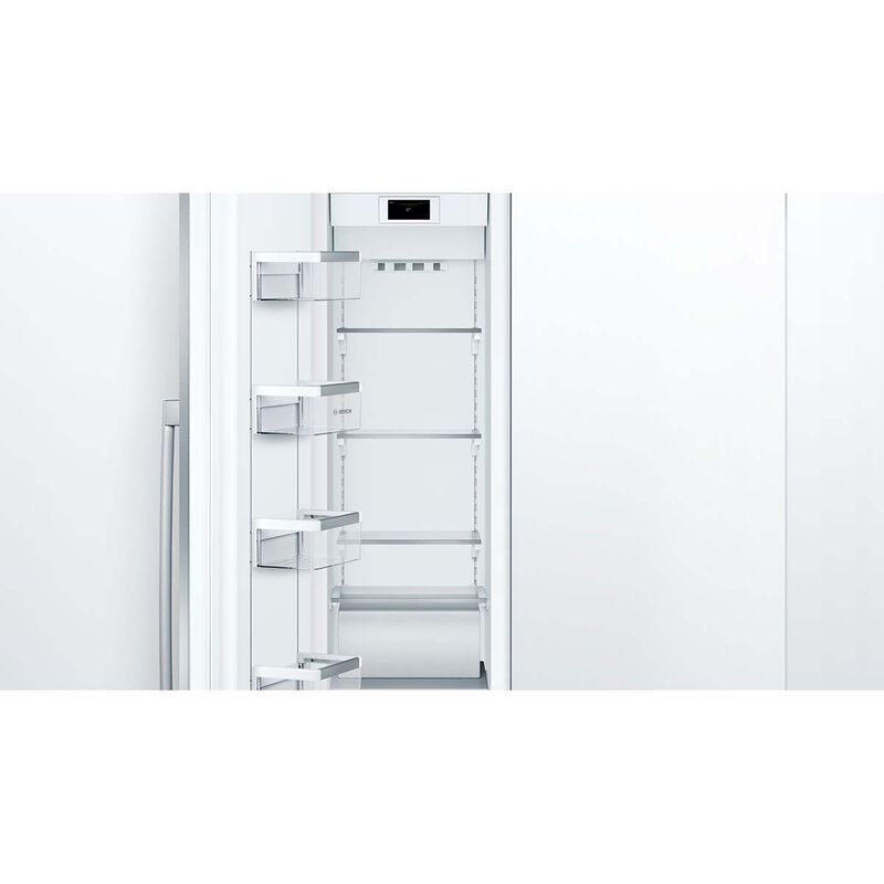 Bosch Benchmark 18" 8.6 Cu. Ft. Built-In Upright Smart Freezer with Ice Maker, Adjustable Shelves & Digital Control - Custom Panel Ready, , hires