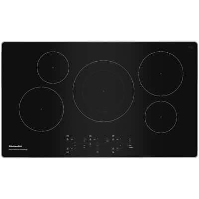 KitchenAid 36 in. Induction Cooktop with 5 Smoothtop Burners - Stainless Steel | KCIG556JSS