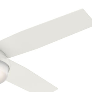 Hunter Dempsey 52 in. Low Profile Ceiling Fan with LED Light Kit and Handheld Remote - Fresh White, Fresh White, hires