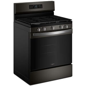 Whirlpool 30 in. 5.0 cu. ft. Air-Fry Standard Convection Gas Range with 5 Sealed Burners - Black Stainless, , hires