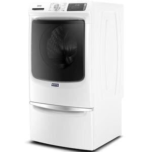 Maytag 27 in. 4.8. cu. ft. Stackable Front Load Washer with Extra Power, 16-Hr Fresh Hold Option, Sanitize & Steam Wash Cycle - White, White, hires