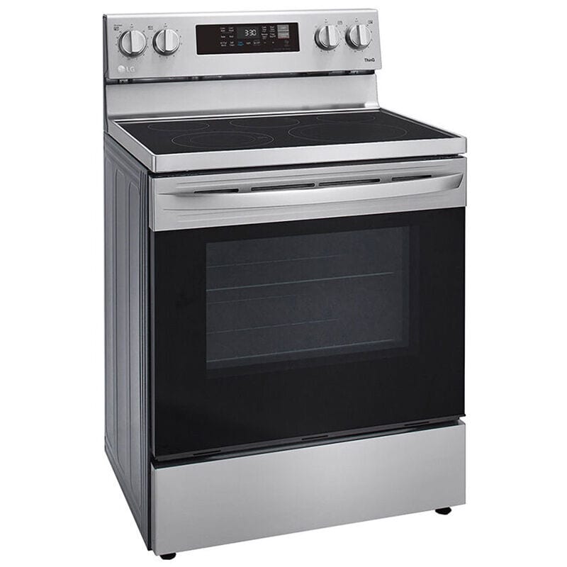 LG 30 in. 6.3 cu. ft. Smart Air Fry Standard Convection Electric Range with Radiant Burners - Stainless Steel, Stainless Steel, hires