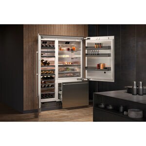 Gaggenau 400 Series 24 in. Built-in Wine Coolers with Metal & Wood Racks, Multi-Temperature Zones & 99 Bottle Capacity - Stainless Steel, , hires