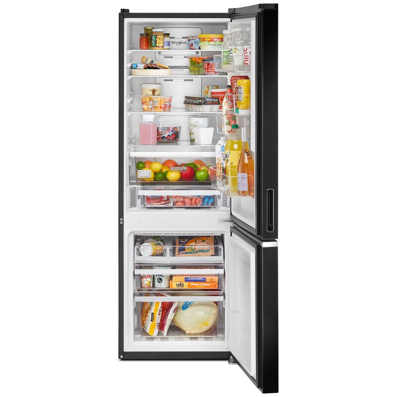 Whirlpool 24 in. 12.9 cu. ft. Counter Depth Garage Ready Bottom Freezer Refrigerator - Black, Black, hires