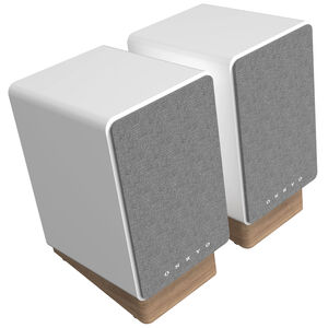 Onkyo 2-Way Powered Bookshelf Speakers (Pair) - White, White, hires