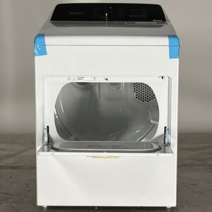 Whirlpool 29 in. 7.0 cu. ft. Top Loading Electric Dryer with 11 Dryer Programs, 1 Dry Options, Wrinkle Care & Sensor Dry - White (Open Box Good Condition), , hires