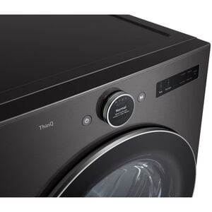 LG 27 in. 7.4 cu. ft. Electric Smart Dryer with 23 Dryer Programs, 11 Dry Options, Wrinkle Care & Sensor Dry - Black Steel, , hires