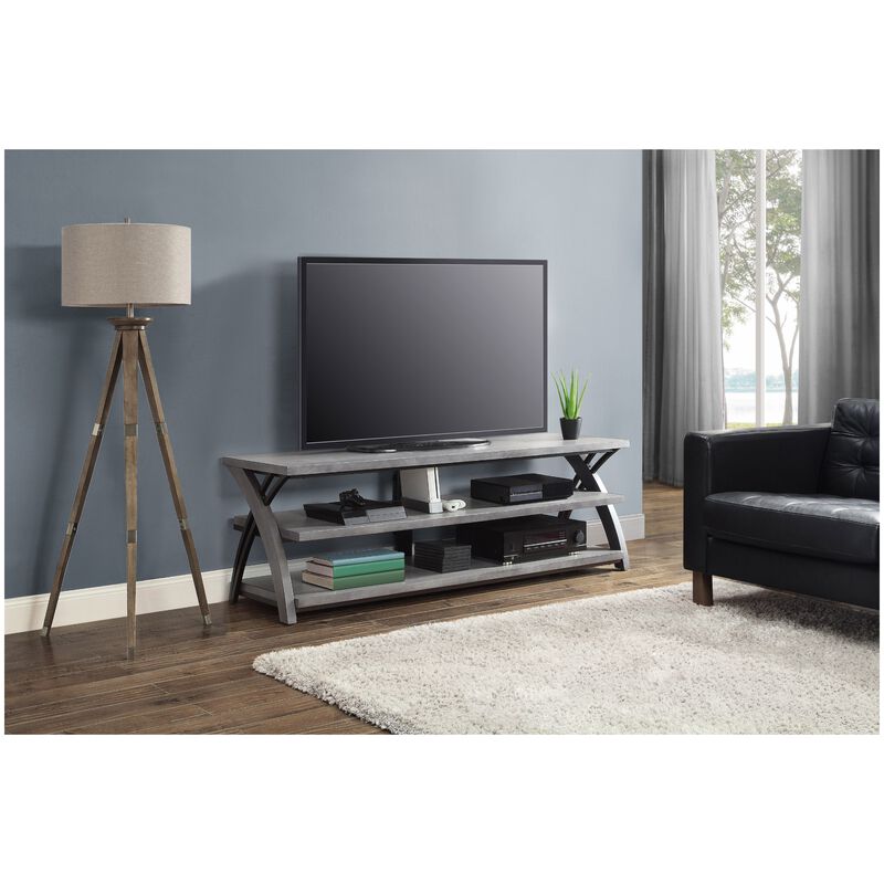 Living Style 78 in. TV Stand - Gray, , hires