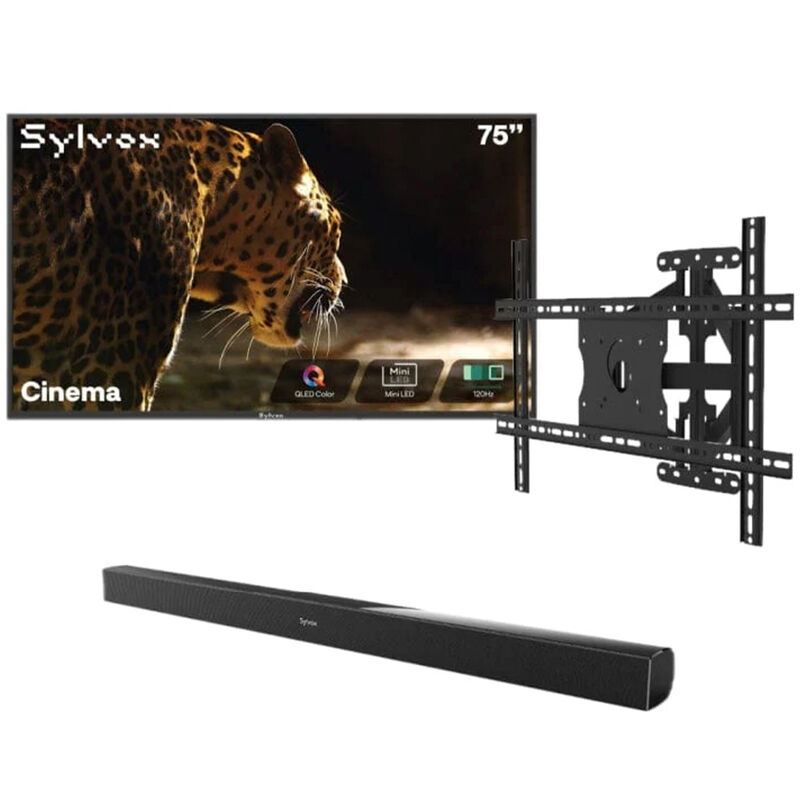 Sylvox - Cinema 75" Class Full Sun 4K UHD QLED Smart Google Outdoor TV, , hires