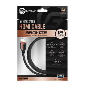 Generations Bronze Series 4ft. 4K HDR HDMI Cable - 18 GBPS