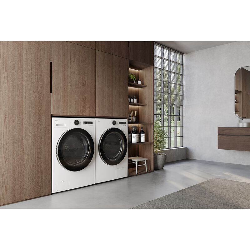 LG 27 in. 7.8 cu. ft. Smart Stackable Ventless Electric Dryer with Heat Pump & Sensor Dry - White, , hires