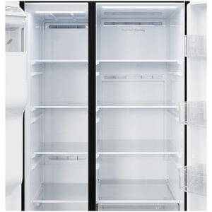 GE 36 in. 23.6 cu. ft. Counter Depth Side-by-Side Refrigerator with Ice & Water Dispenser - Fingerprint Resistant Stainless Steel, Fingerprint Resistant Stainless, hires