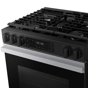 Samsung Bespoke 30 in. 6 cu. ft. Smart Slide-In Gas Range with 5 Sealed Burners - Stainless Steel, Stainless Steel, hires