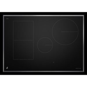 JennAir Lustre Stainless 30 in. 4-Burner Smart Induction Cooktop with Simmer Burner & Power Burner - Black with Stainless Steel, , hires
