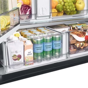 Samsung Bespoke 36 in. 24 cu. ft. Smart Counter Depth French Door Refrigerator with Internal Water Dispenser - Stainless Steel, Stainless Steel, hires