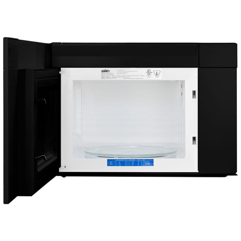 Summit 24 in. 1.4 cu. ft. 1000W Over-the-Range Microwave with 300 CFM & Sensor Cooking - Black, , hires