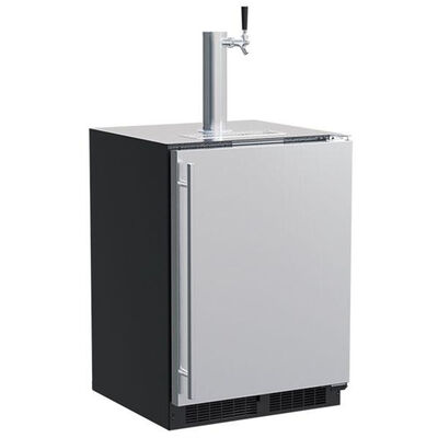 Marvel 24 in. 5.7 cu. ft. Beer Dispenser with 1 Tap, Digital Controls & Digital Thermostat - Stainless Steel | MLKR224SSA1A