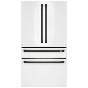 Cafe 36 in. 28.7 cu. ft. Smart 4-Door French Door Refrigerator with Internal Water Dispenser - Matte White, , hires