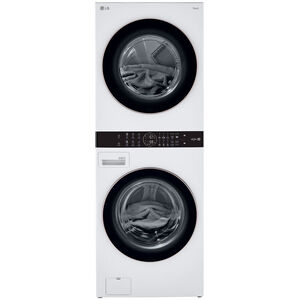 LG 27 in. WashTower with 4.5 cu. ft. Washer with 6 Wash Programs & 7.4 cu. ft. Electric Dryer with 6 Dryer Programs, Sensor Dry & Wrinkle Care - White, White, hires