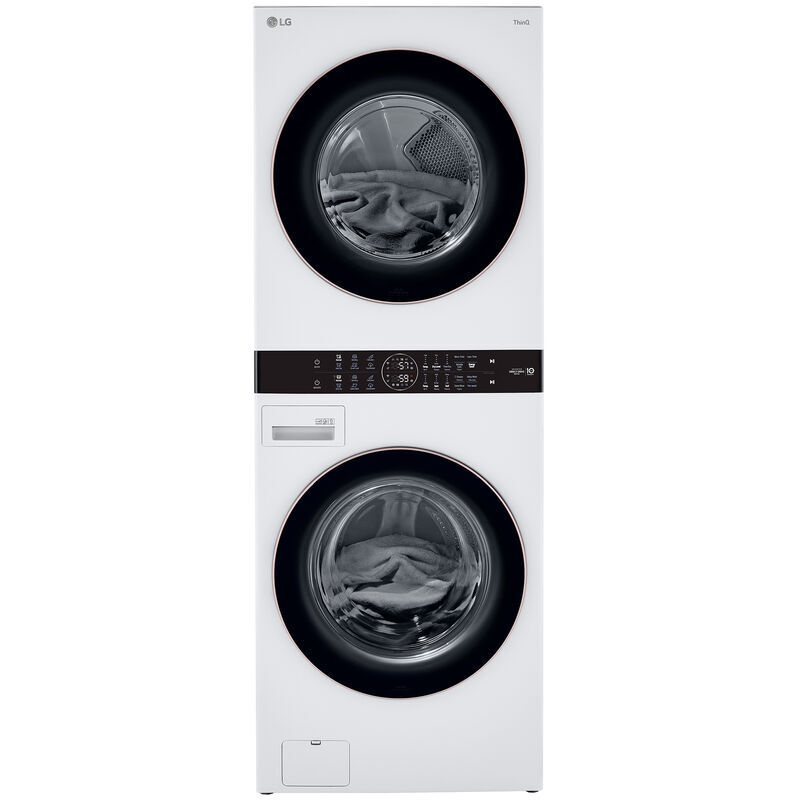 LG 27 in. WashTower with 4.5 cu. ft. Washer with 6 Wash Programs & 7.4 cu. ft. Electric Dryer with 6 Dryer Programs, Sensor Dry & Wrinkle Care - White, White, hires