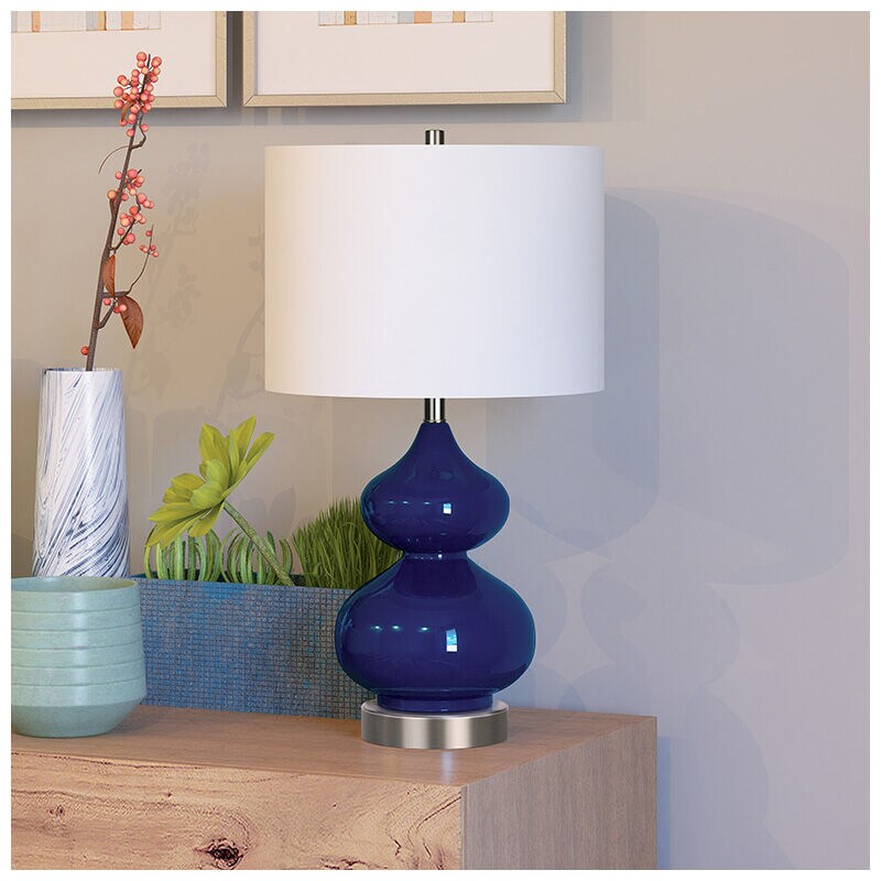 Hudson & Canal Katrin Table Lamp- Navy Blue, , hires