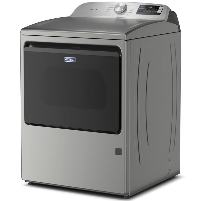Maytag 27 in. 7.4 cu. ft. Smart Gas Dryer with Extra Power, Sensor Dry & Steam Cycle - Classic SIlver, Classic Silver, hires