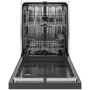 GE 24 in. Front Control Dishwasher with 47 dBa Sound Level, 3rd-Rack, Dry Boost & Pocket - Fingerprint Resistant Stainless, Fingerprint Resistant Stainless, hires