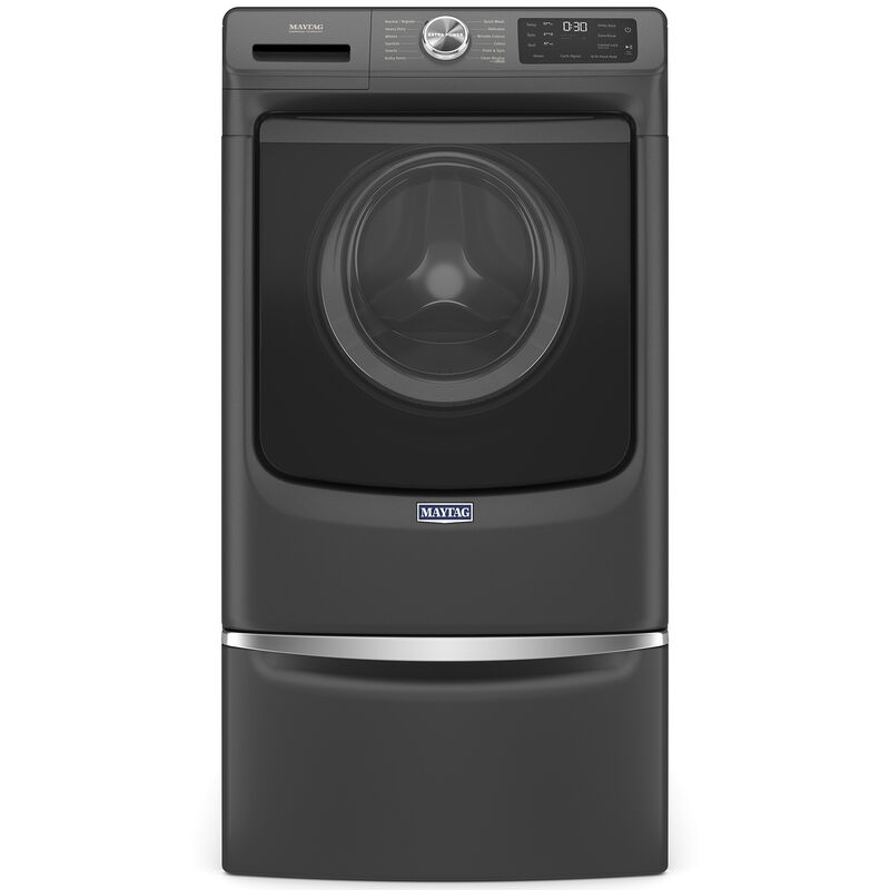 Maytag 27 in. 4.8 cu. ft. Stackable Front Load Washer with Extra Power and 16-Hr Fresh Hold - Volcano Black, Volcano Black, hires
