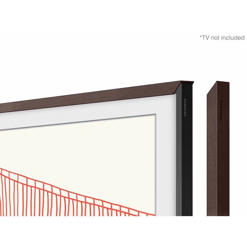 Samsung 50" The Frame Customizable Bezel Compatible with Samsung 2021-2025 The Frame TVs - Modern Brown, , hires