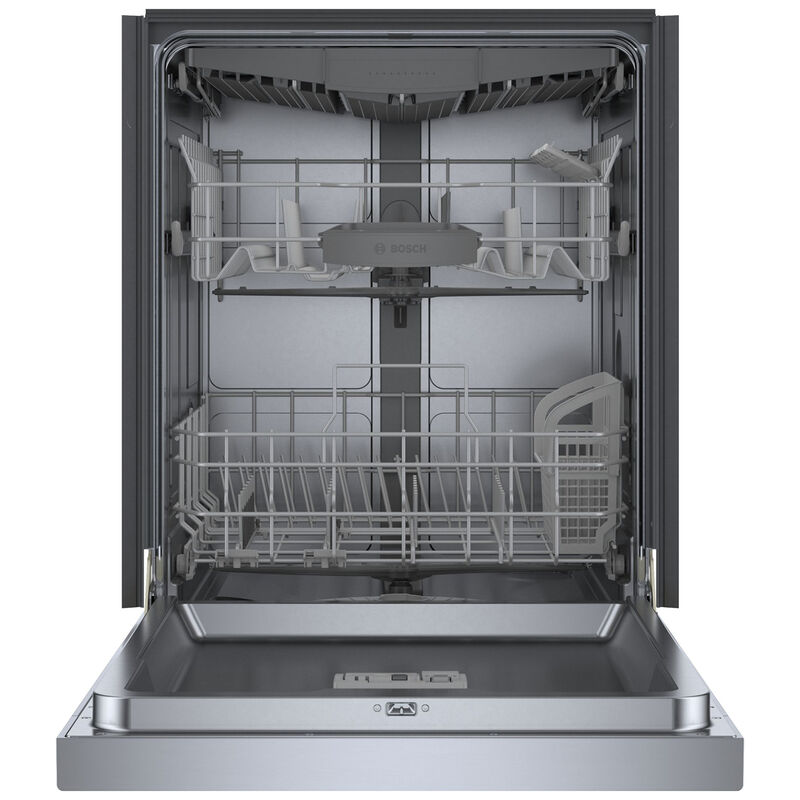 Bosch 300 Series 24 in. Smart Built-In Dishwasher with Front Control, 46 dBA Sound Level, 16 Place Settings, 5 Wash Cycles & Sanitize Cycle - Stainless Steel, , hires