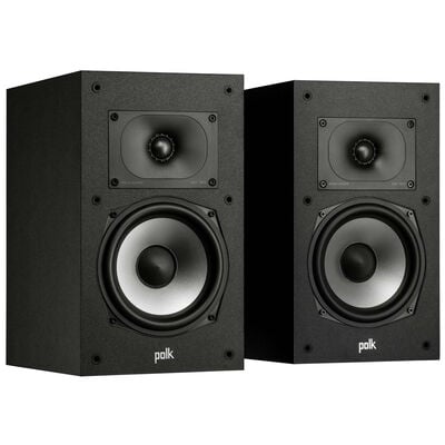 Polk Monitor XT20 High Resolution Compact Bookshelf Speakers (Pair) - Black | M-XT20