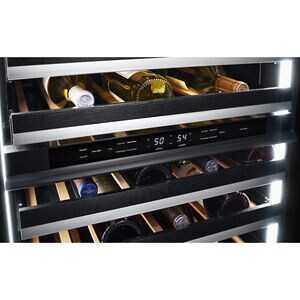 JennAir Rise 24 in. Compact Built-In Wine Cooler with 45 Bottle Capacity, Dual Temperature Zones & Digital Control - Custom Panel Ready, , hires