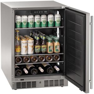 Marvel The Essential Collection 24 in. 5.1 cu. ft. Built-In Outdoor Undercounter Refrigerator - Stainless Steel, , hires