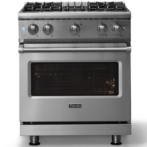 Viking 5 Series 30 in. 4.0 cu. ft. Standard Convection Gas Range with 4 Sealed Burners - Stainless Steel, , hires